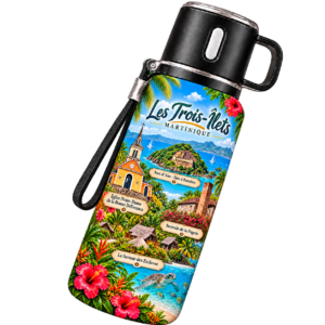 Gourde Thermos Les Trois-Îlets – Acier inoxydable 600 ml